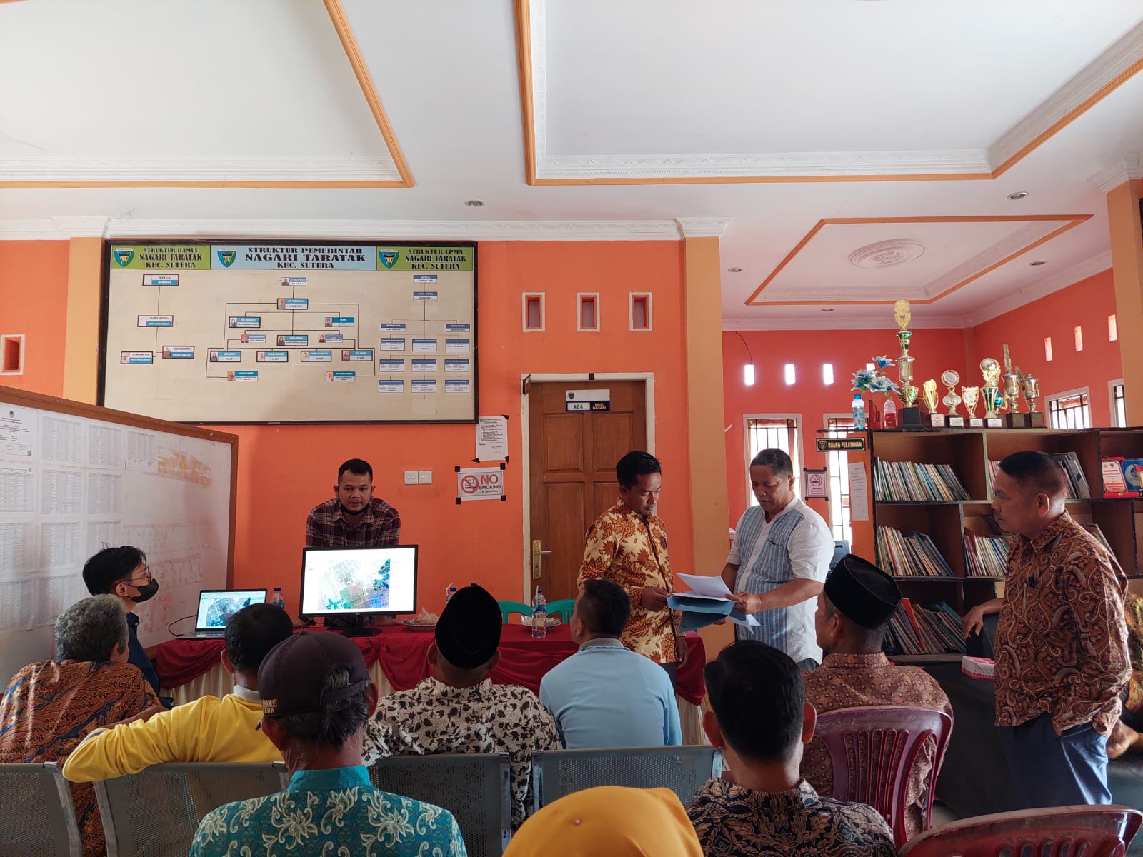 penetapan dan dan Penegasan batas nagari Taratak dengan nagari Koto Taratak, nagari Rawang Gunung Ma