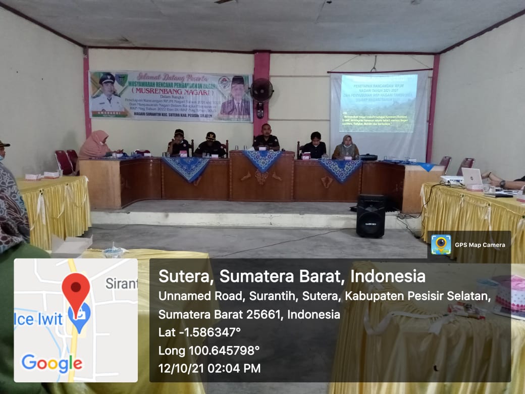 Musrenbang RPJM Nagari Surantih Kecamatan Sutera