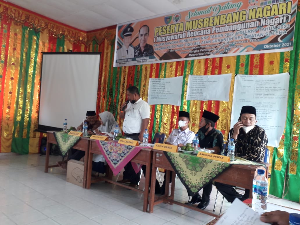 Musrenbang Nagari Koto Nan Tigo Selatan Surantih  Kecamatan Sutera