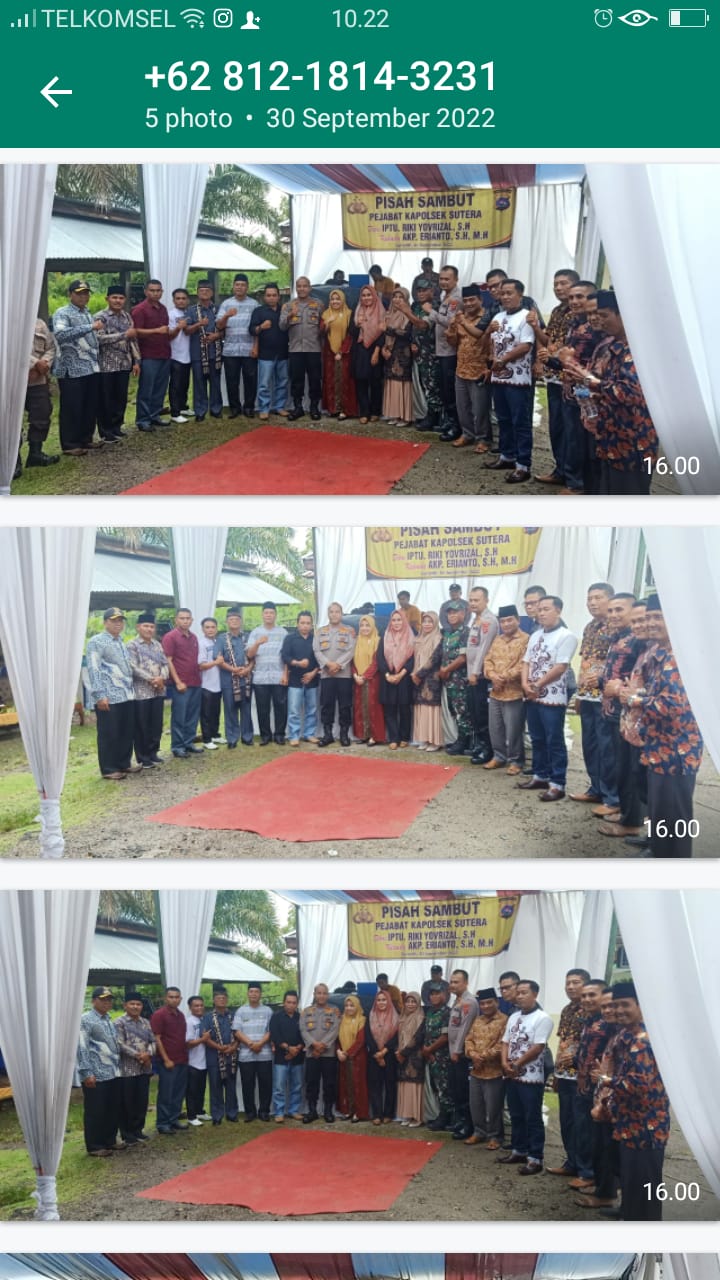 Sertijab Kapolsek Sutera 