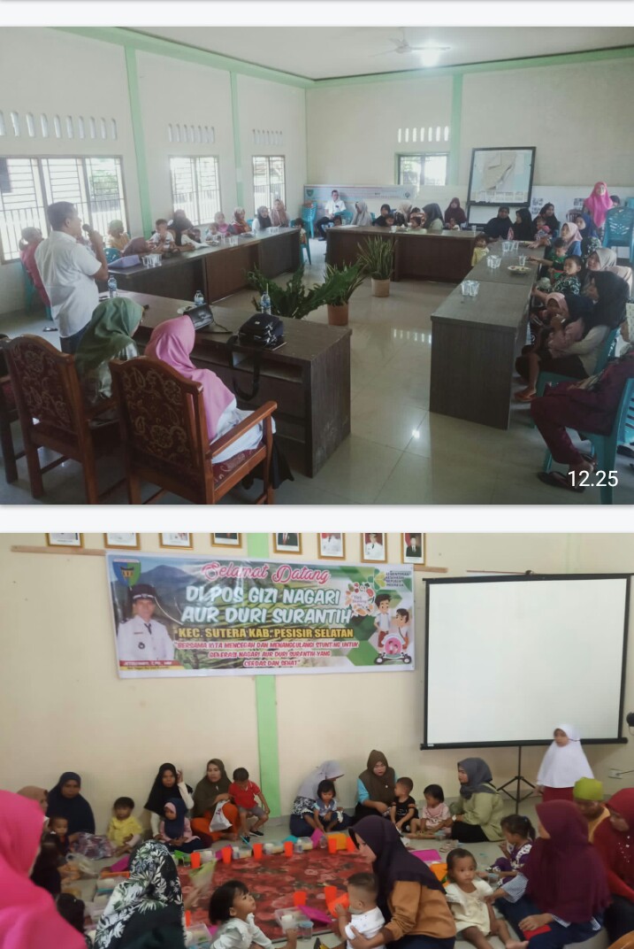PEMBENTUJKAN POS GIZI DAN PEMBERIAN PMT BALITA DENGAN STUNTIN DAN GIZI KURANG DI PUSTU AMPALU