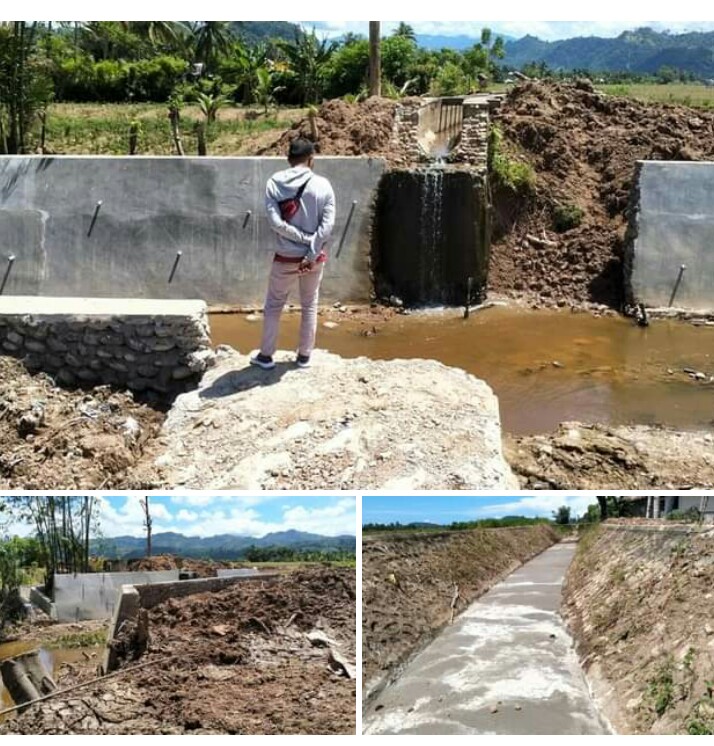 Proyek  pengerjaan irigasi yang di Nagari  Koto Nan Tigo Selatan Surantih Kecamatan Sutera 