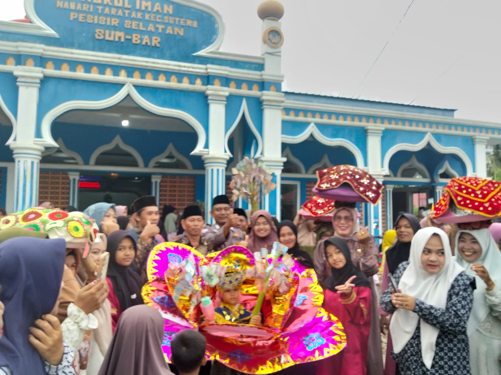 Acara Prosesi Balimau Paga di Masjid Nurul Iman Nagari Taratak Kecamatan Sutera 