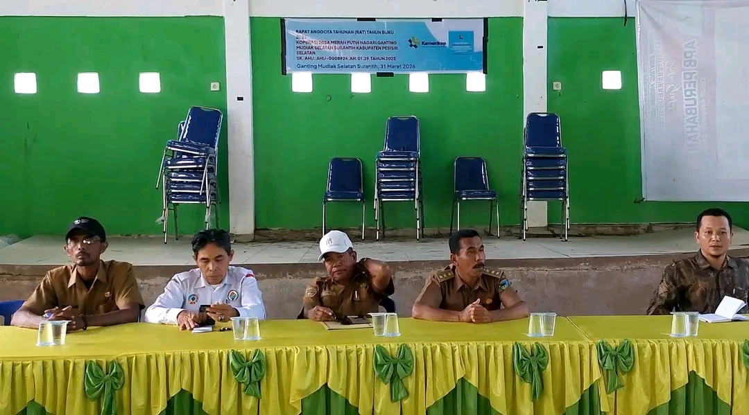 Rapat Merah Putih di Nagari Gantiang Mudiak selatan Surantih, Selasa 31  Maret 2026